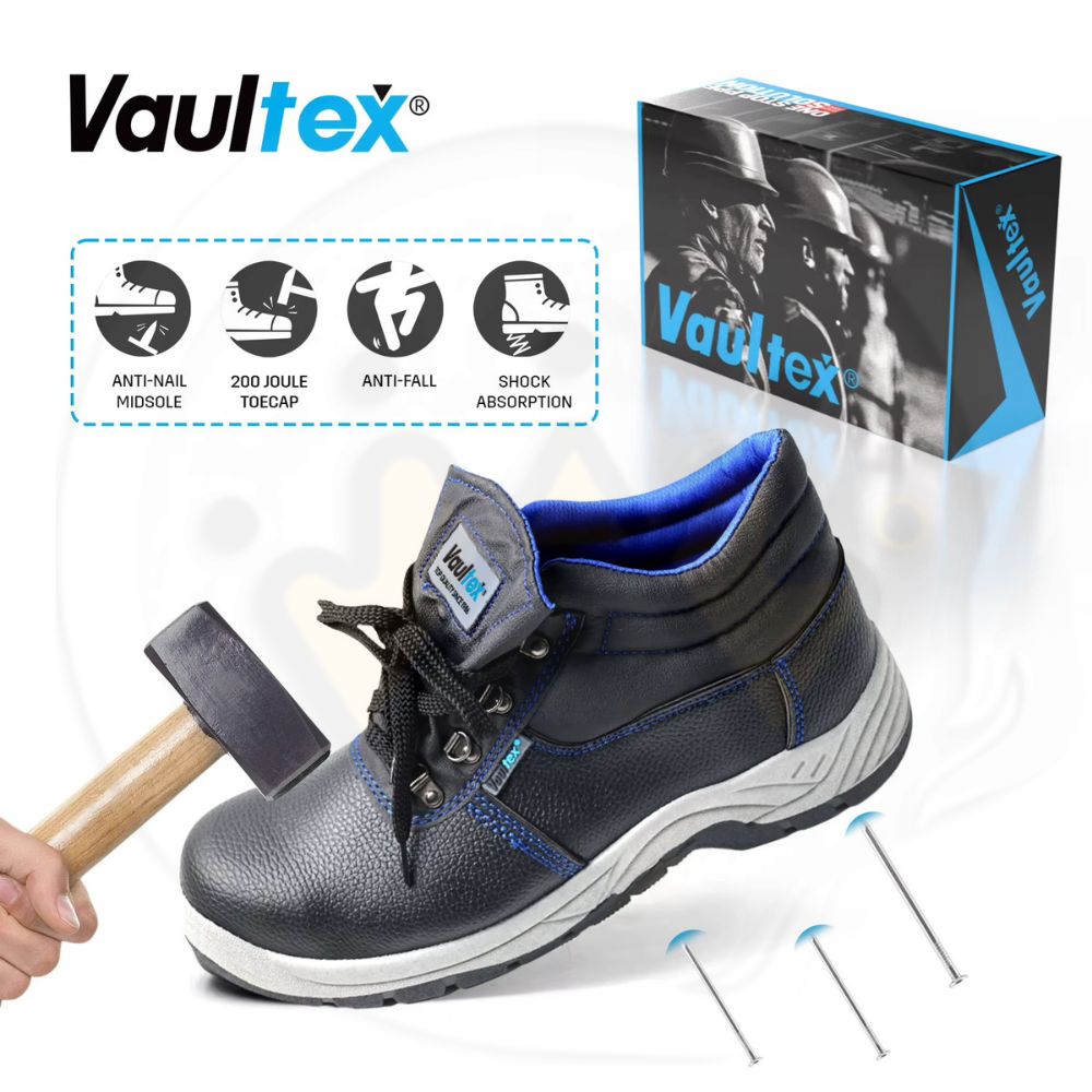 جزمات سفتي Vaultex اسود بطانه زرقاء - الصورة 2